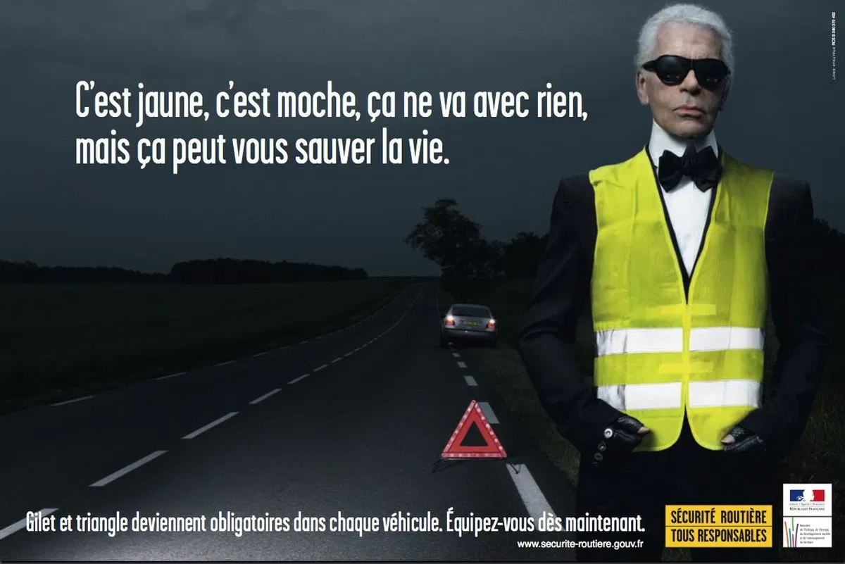 campagna sicurezza stradale karl lagerfeld